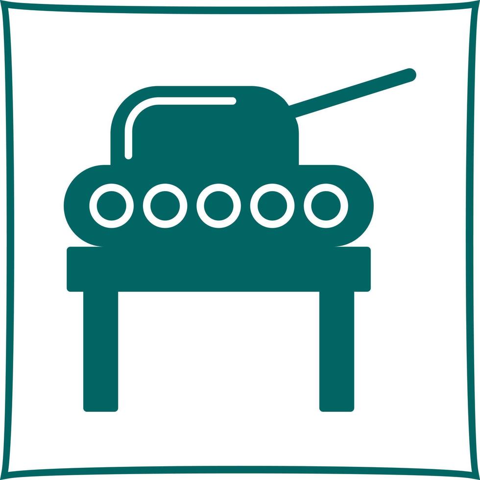 Tank-Ausstellungsvektor-Symbol vektor