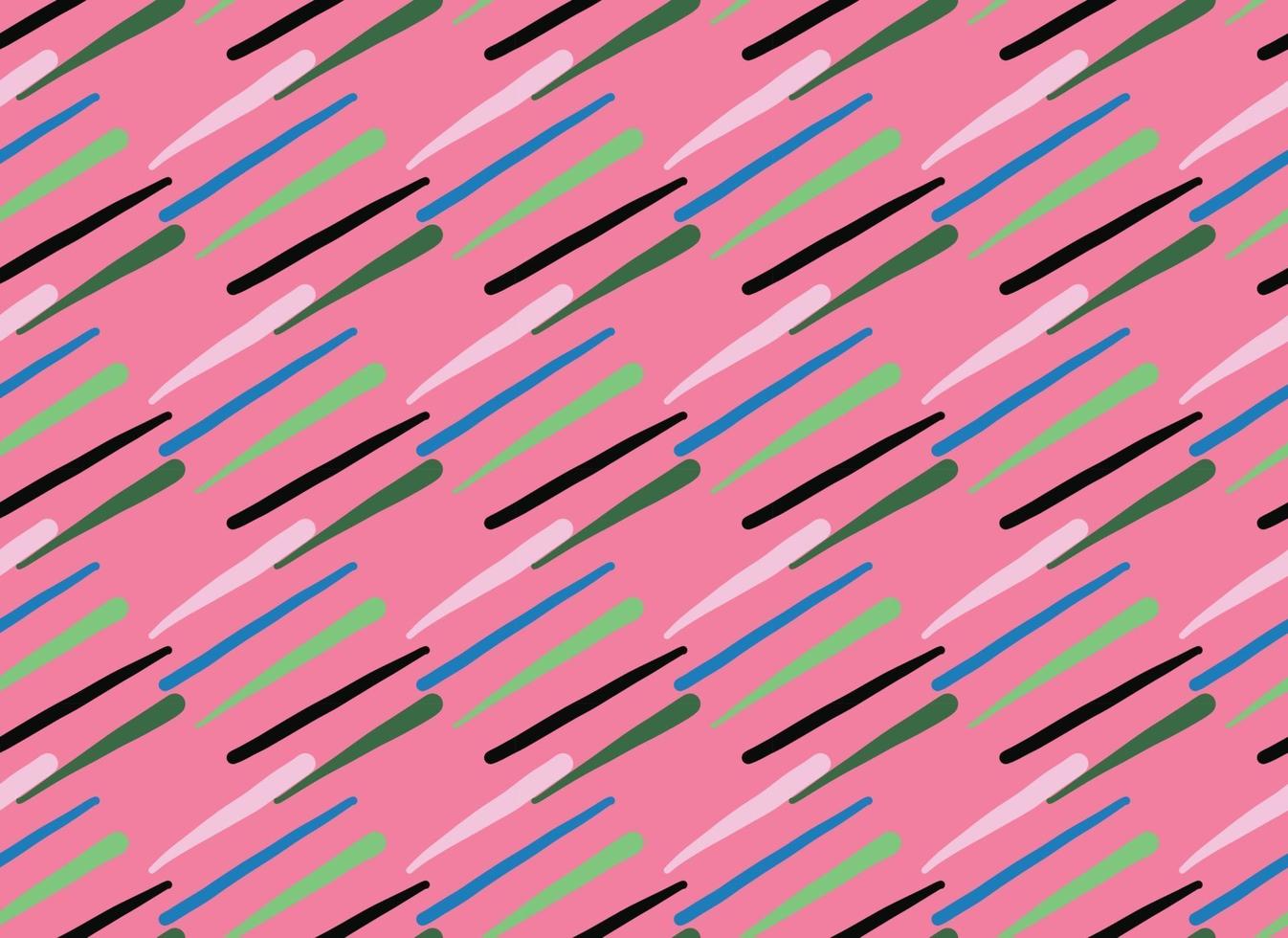 Vektor Textur Hintergrund, nahtloses Muster. handgezeichnete, rosa, grüne, blaue, schwarze Farben.