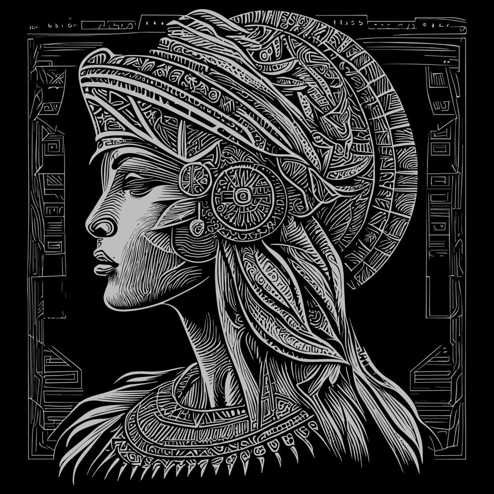 skön cleopatra var de sista farao av egypten, känd för henne slående utseende och politisk förmåga. henne berättelse fortsätter till fängsla och inspirera vektor