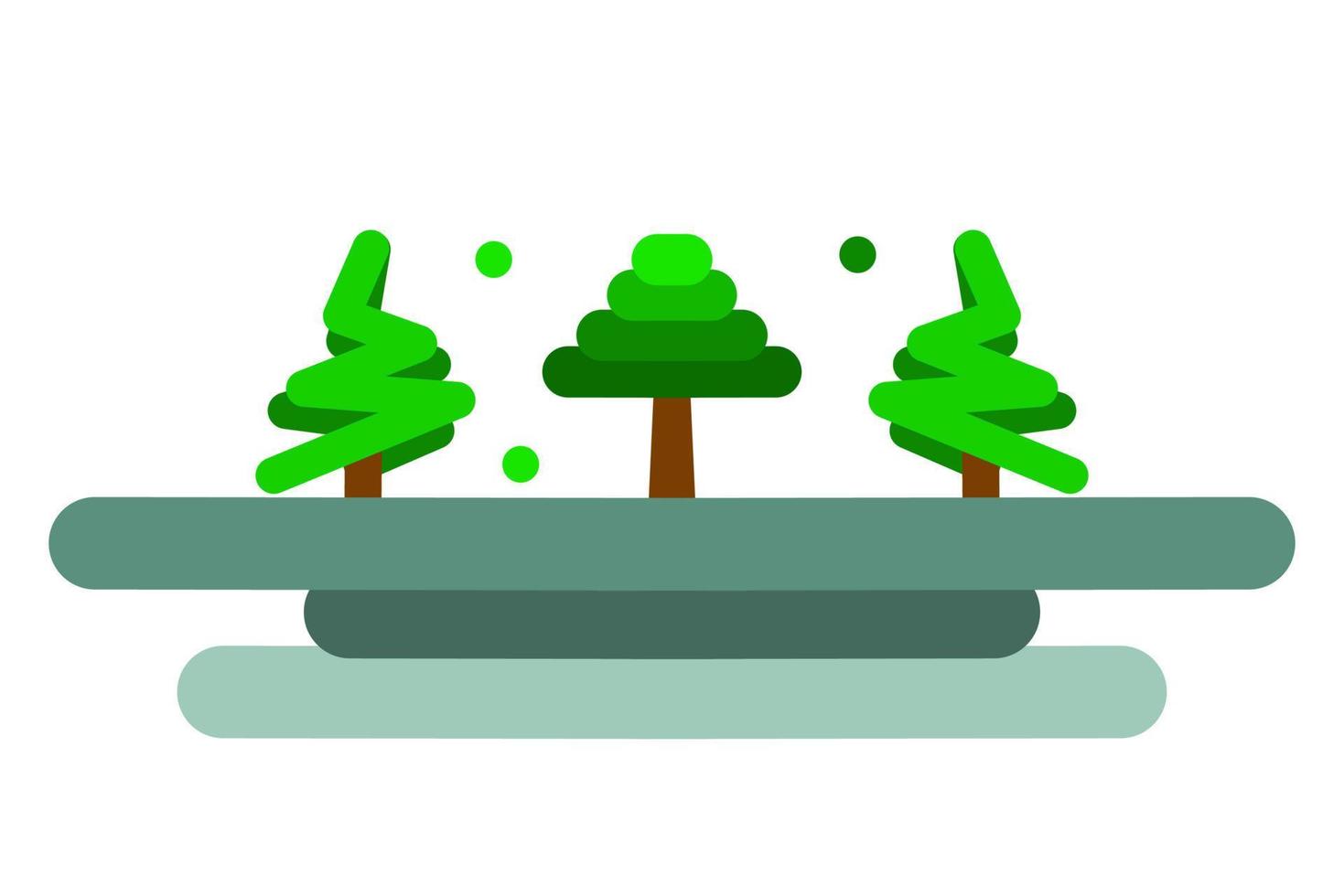 Wald Design Illustration, einfach Wald Symbol mit elegant Konzept vektor