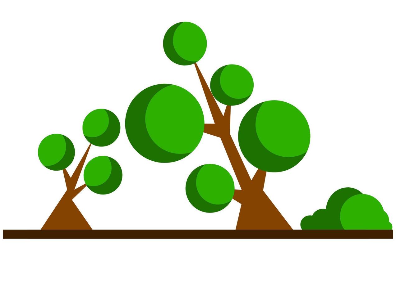 skog design illustration, enkel skog ikon med elegant begrepp vektor
