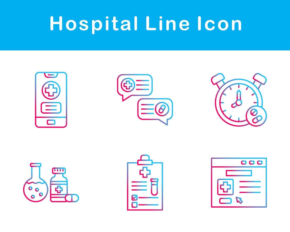 sjukhus vektor ikon uppsättning