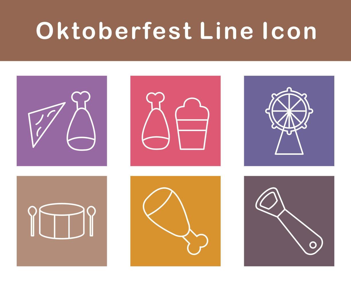 oktoberfest vektor ikon uppsättning