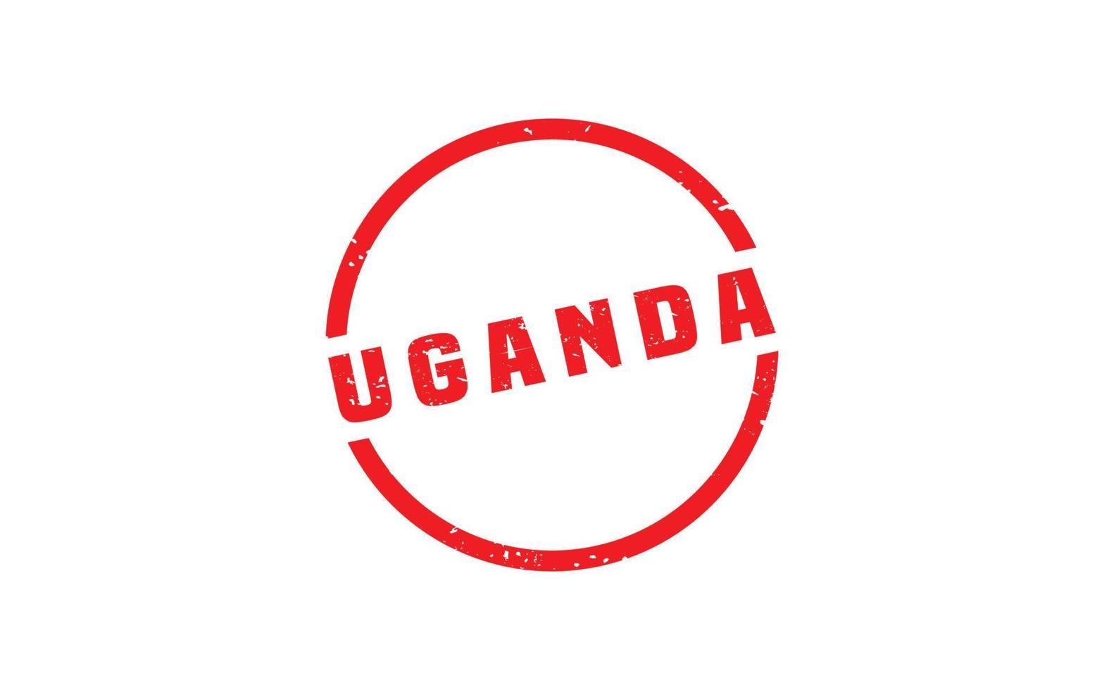 uganda stämpel sudd med grunge stil på vit bakgrund vektor