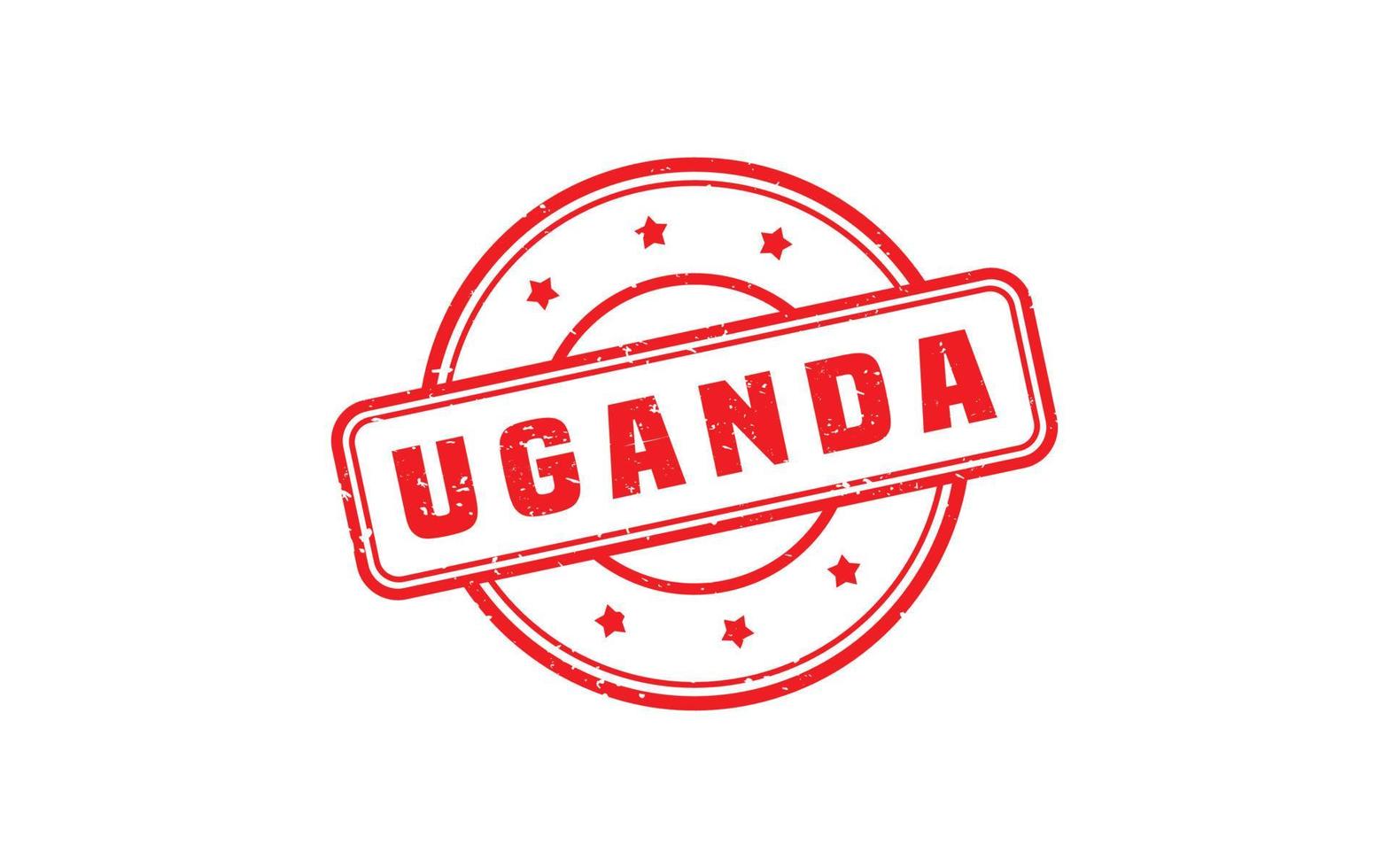 uganda stämpel sudd med grunge stil på vit bakgrund vektor