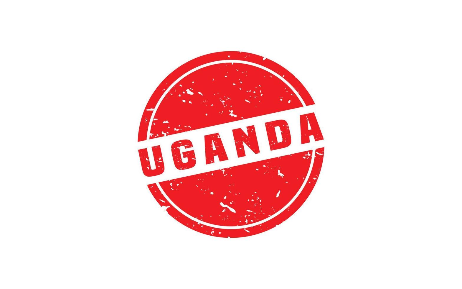 uganda stämpel sudd med grunge stil på vit bakgrund vektor