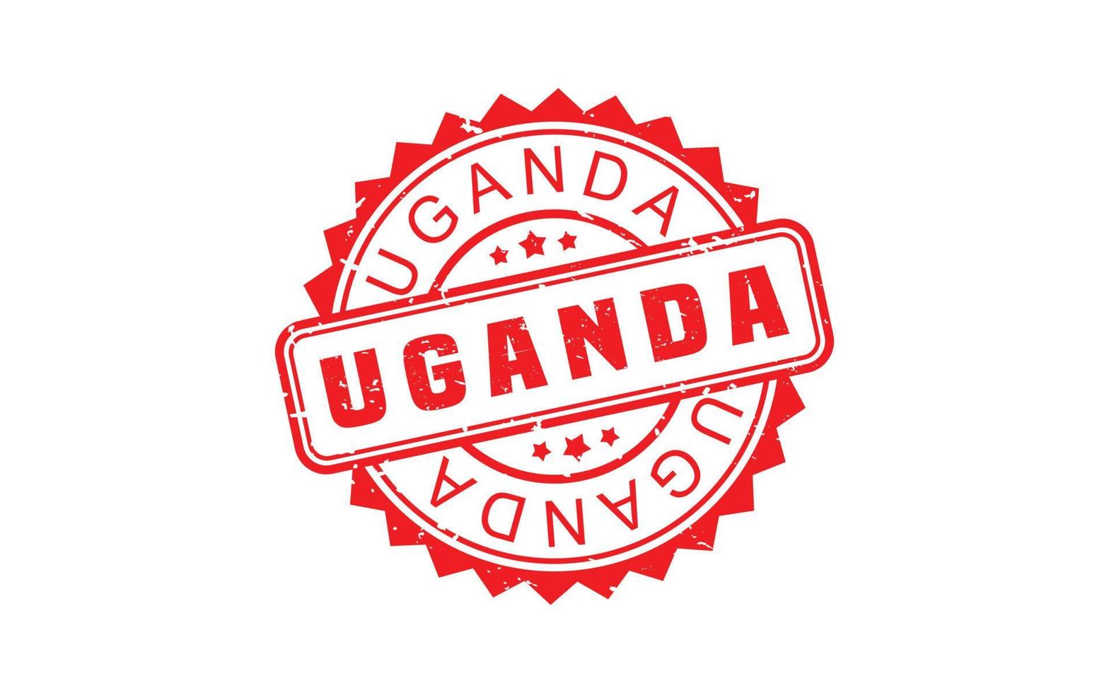 uganda stämpel sudd med grunge stil på vit bakgrund vektor