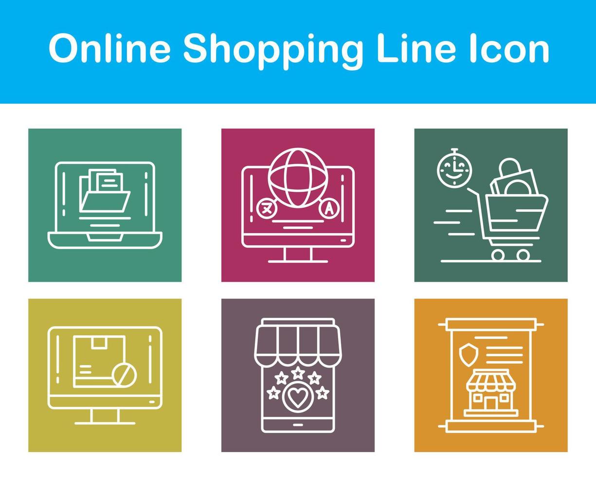 Online-Shopping-Vektor-Icon-Set vektor