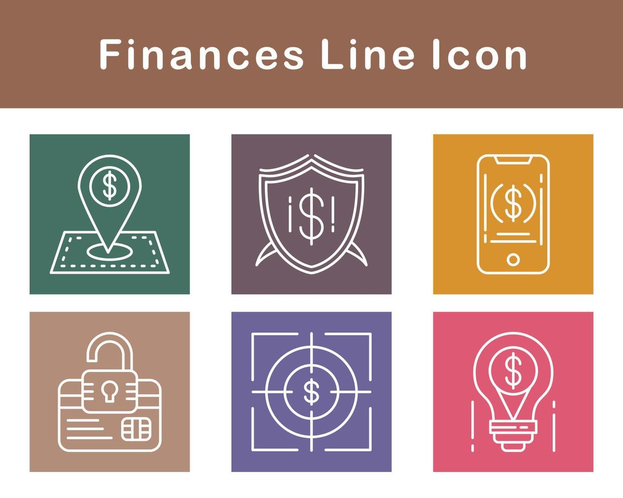 finanser vektor ikon uppsättning