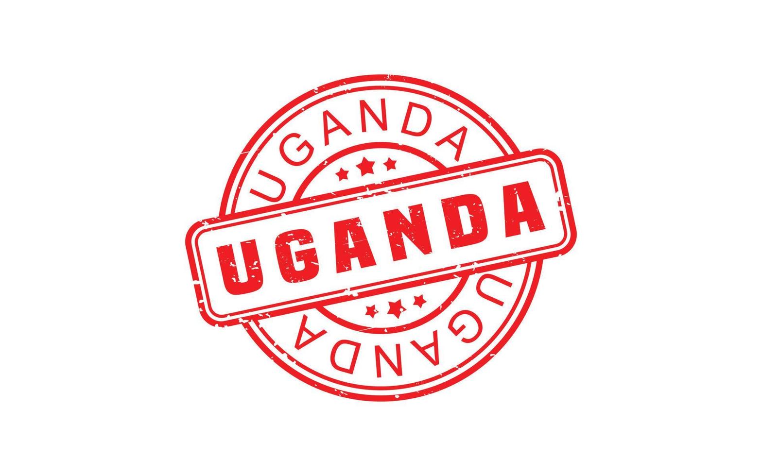 Uganda Briefmarke Gummi mit Grunge Stil auf Weiß Hintergrund vektor