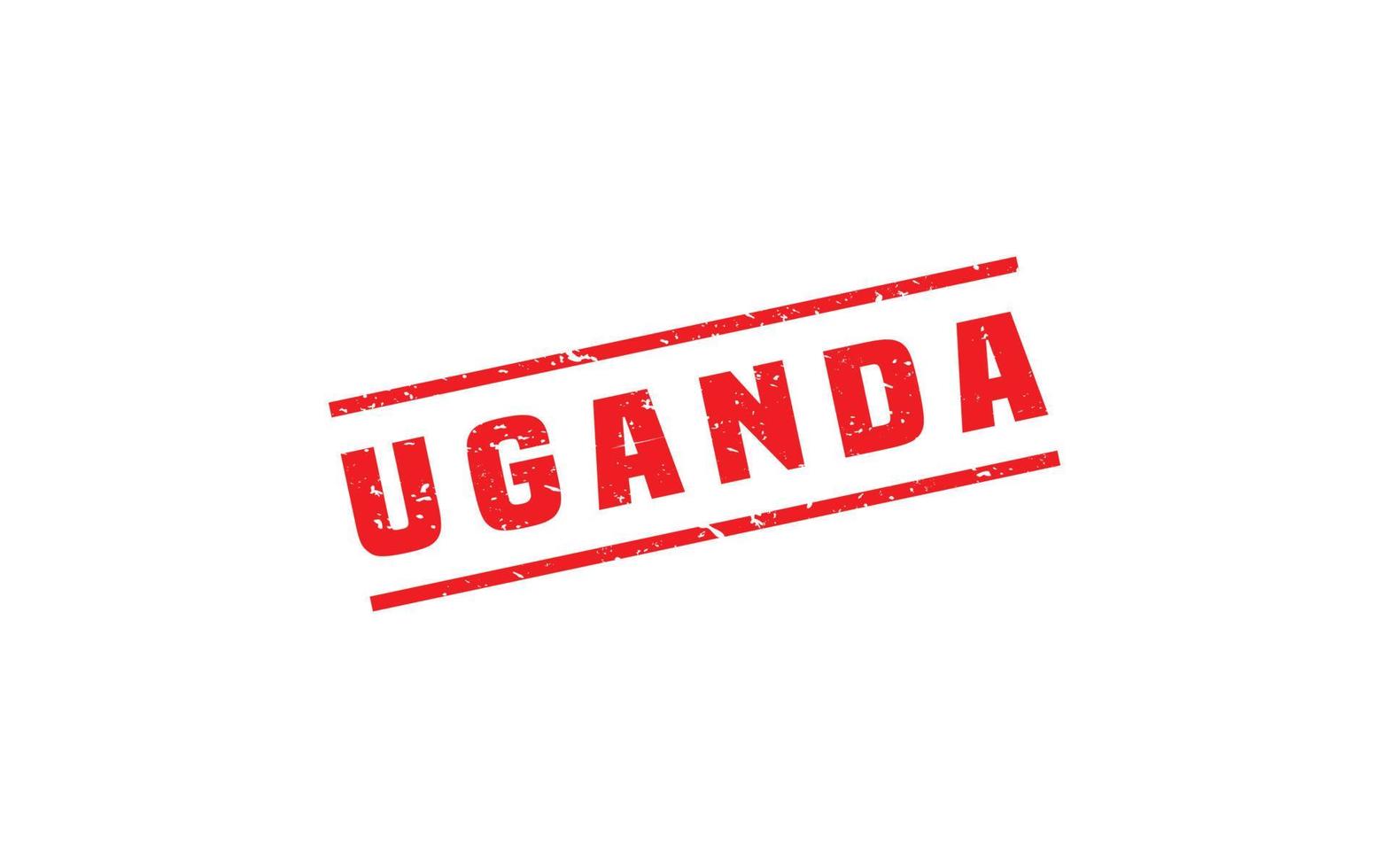 Uganda Briefmarke Gummi mit Grunge Stil auf Weiß Hintergrund vektor