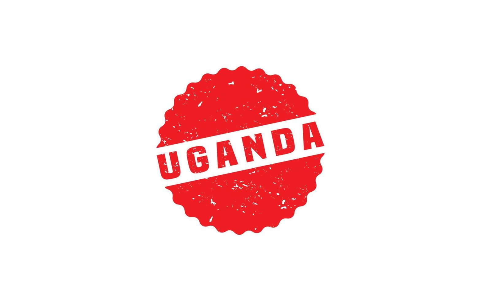 uganda stämpel sudd med grunge stil på vit bakgrund vektor