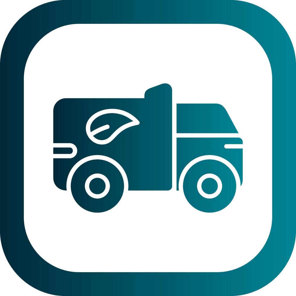 Öko-LKW-Vektor-Icon-Design vektor