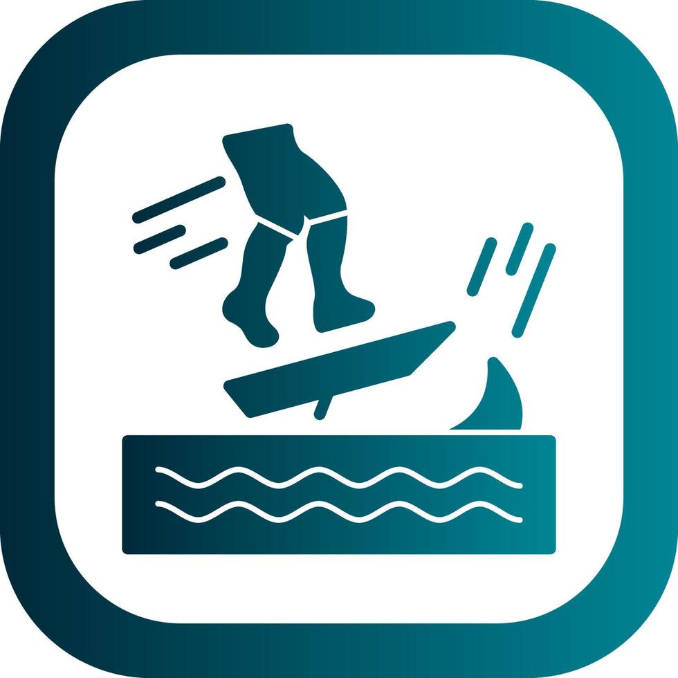 Skimboarding-Vektor-Icon-Design vektor