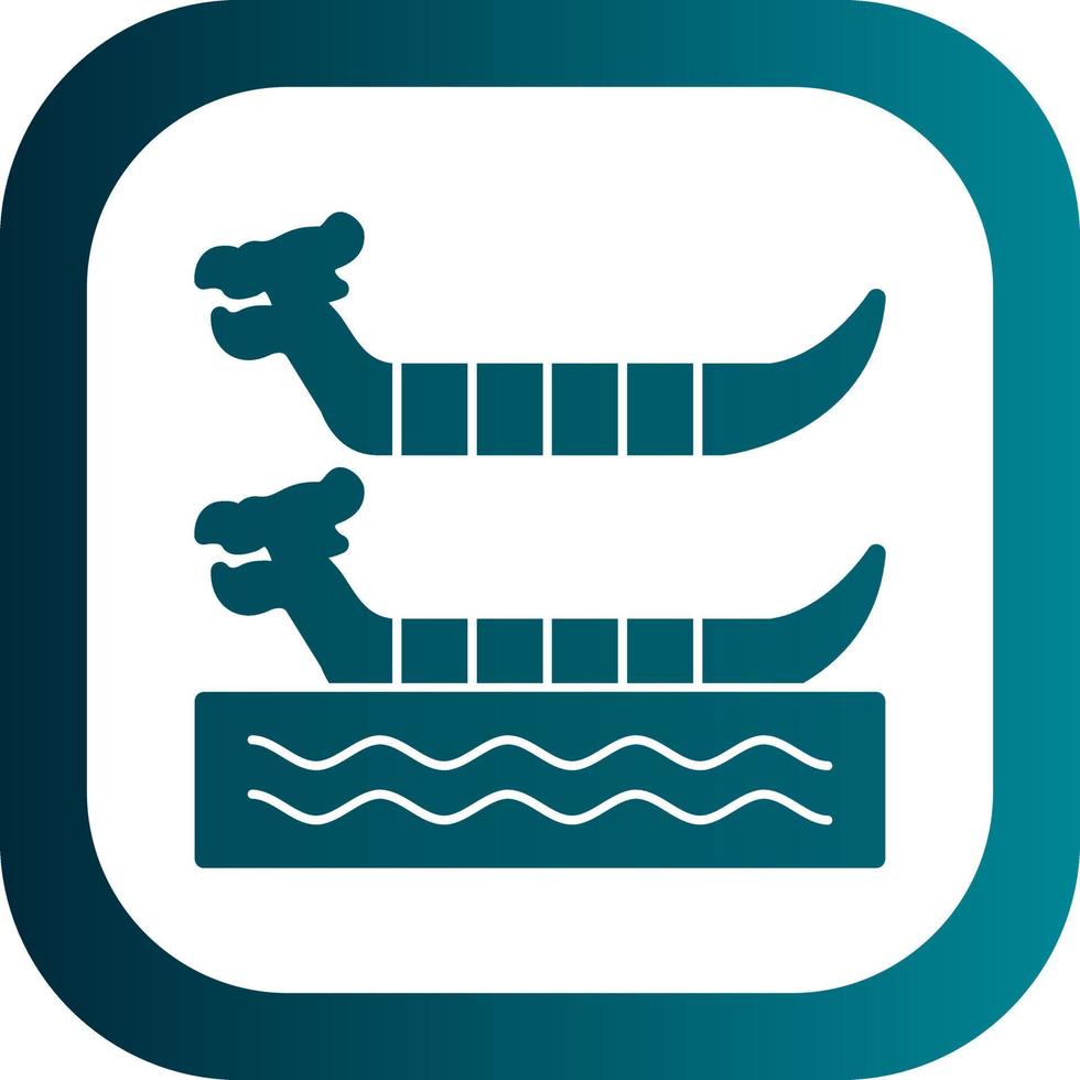 Drachenboot-Rennvektor-Icon-Design vektor