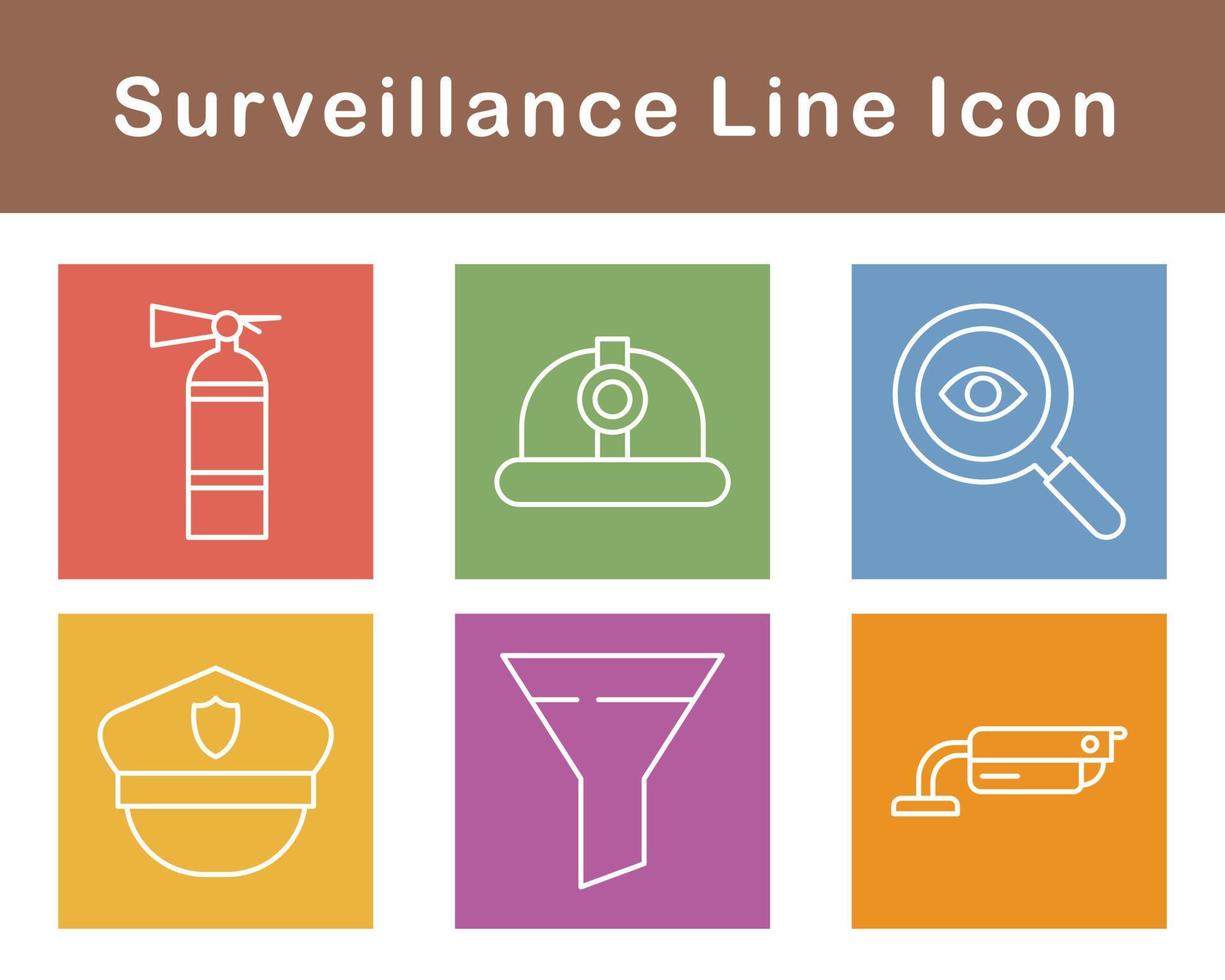 övervakning vektor ikon uppsättning