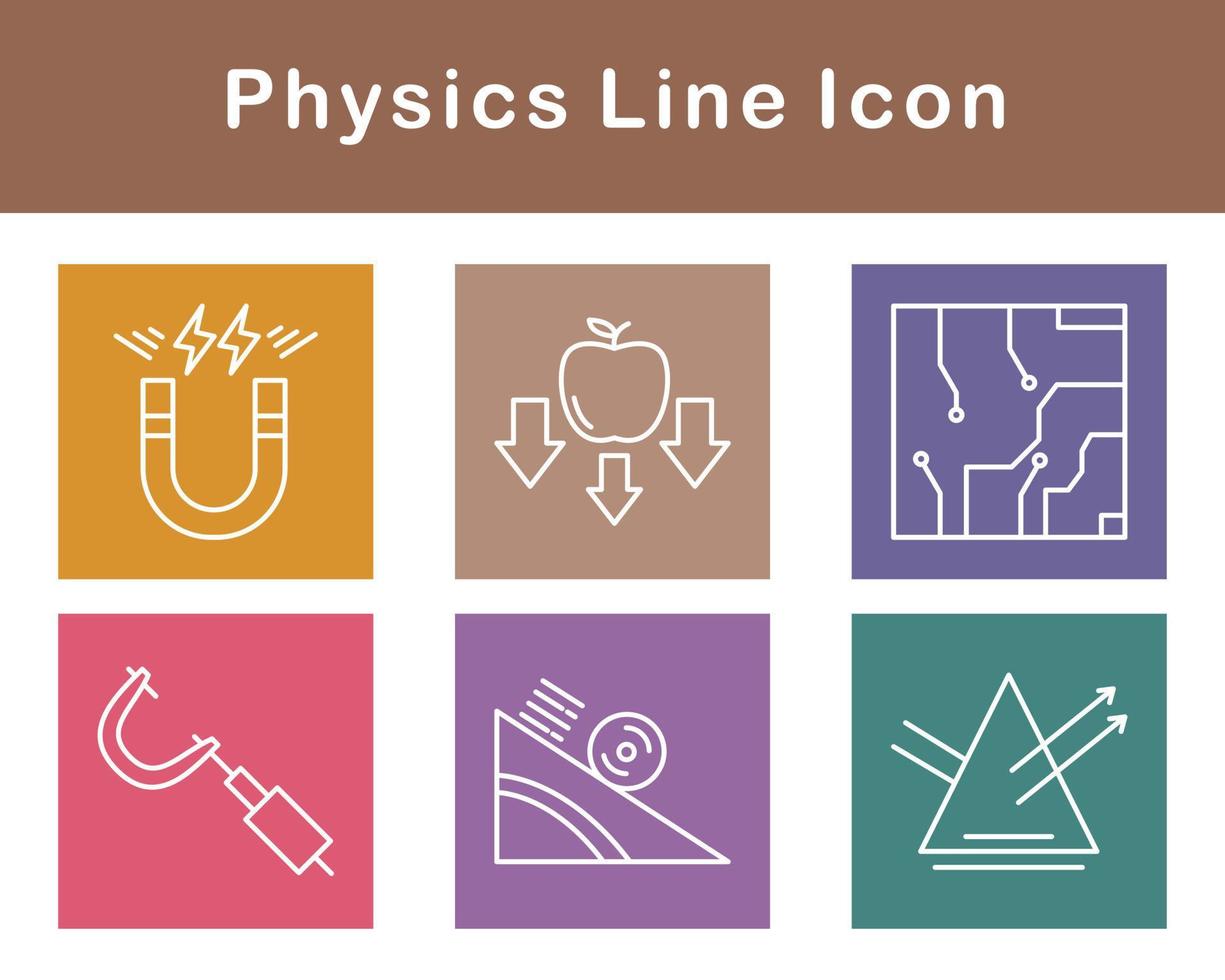 fysik vektor ikon uppsättning