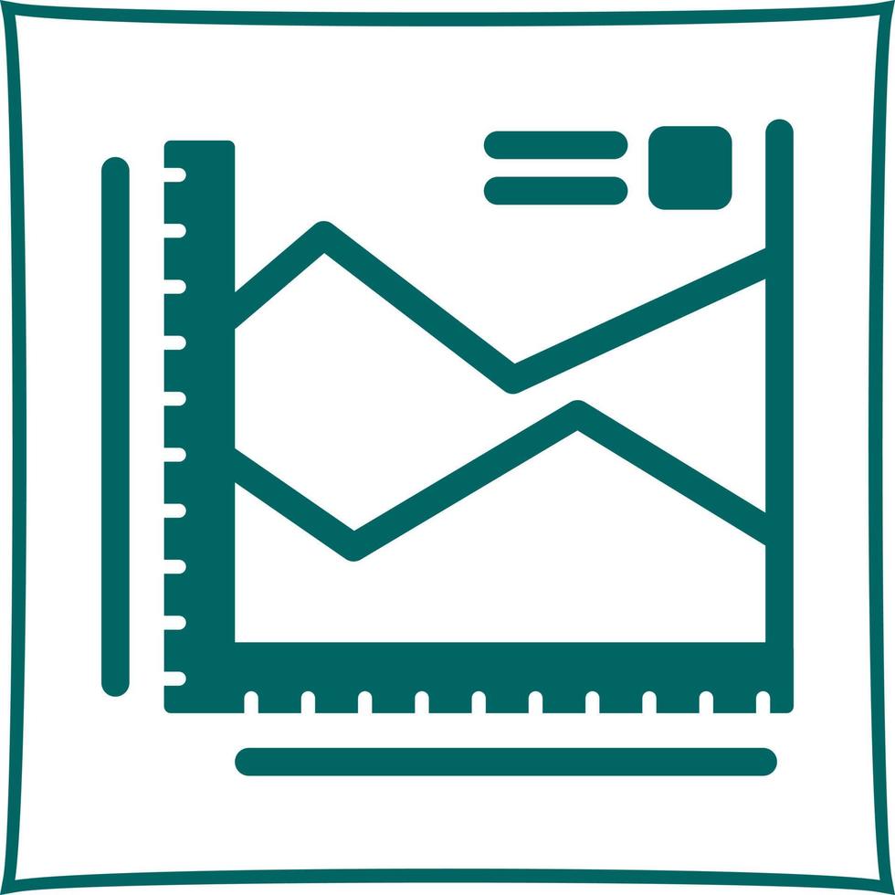 Spline-Diagramm-Vektorsymbol vektor