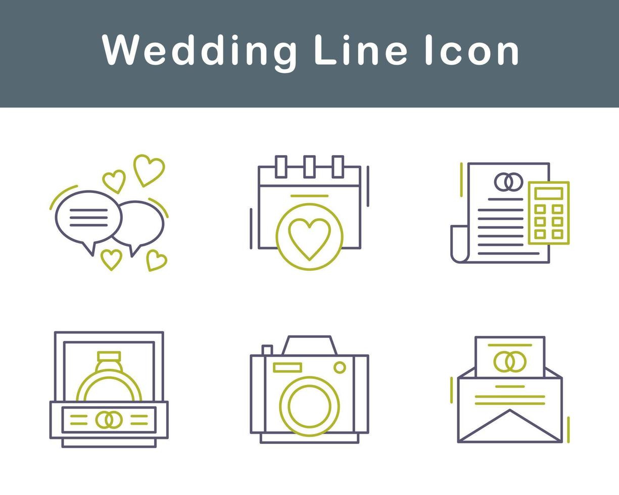 bröllop vektor ikon uppsättning