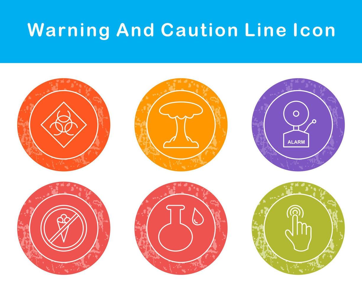 varning och varning vektor ikon uppsättning