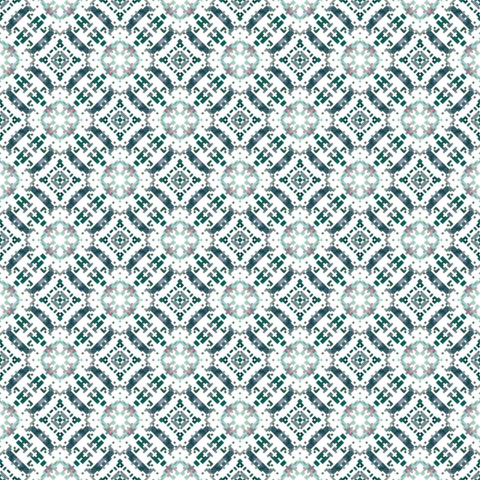 Blumen- gestrickt Stickerei auf Weiß hintergrund.geometrisch ethnisch orientalisch Muster traditionell. abstrakt Vektor Illustration. Design zum Textur, Stoff, Kleidung, Verpackung, Dekoration, Schal, Druck.