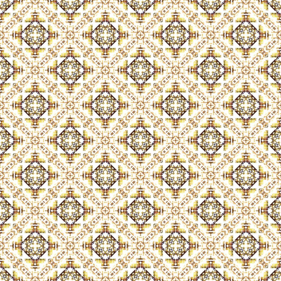 Blumen- gestrickt Stickerei auf Weiß hintergrund.geometrisch ethnisch orientalisch Muster traditionell. abstrakt Vektor Illustration. Design zum Textur, Stoff, Kleidung, Verpackung, Dekoration, Schal, Druck.