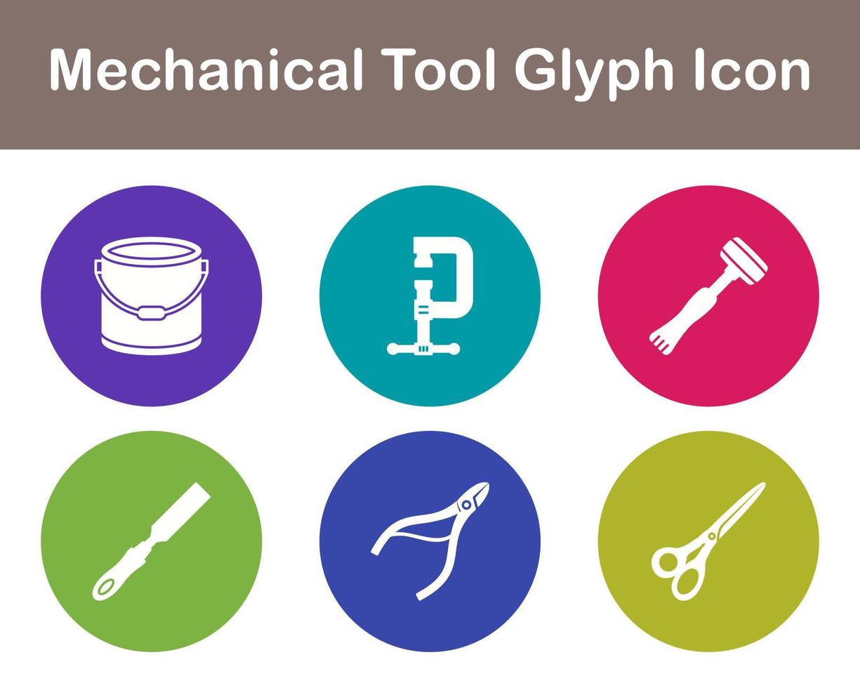 mekanisk verktyg vektor ikon uppsättning