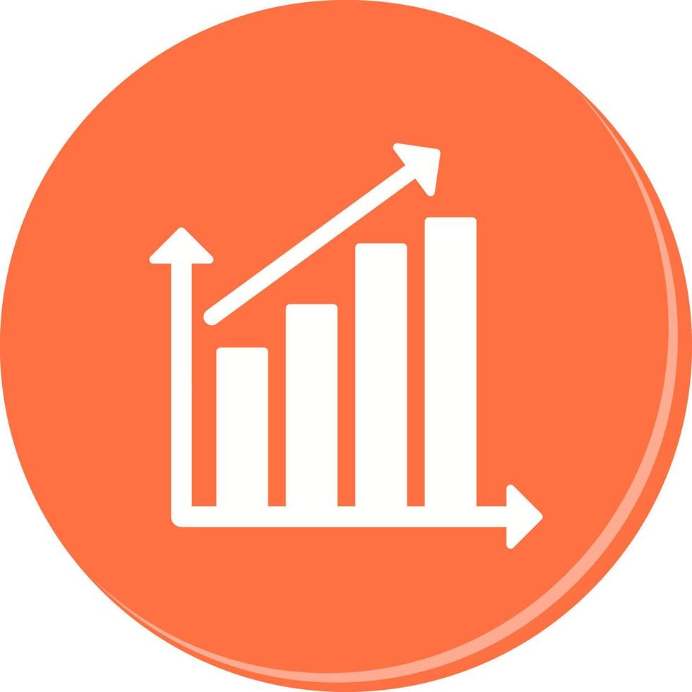 stigande statistik vektor ikon