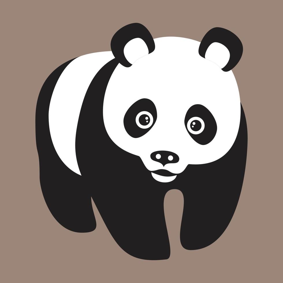 panda gående vektor bild och illustration