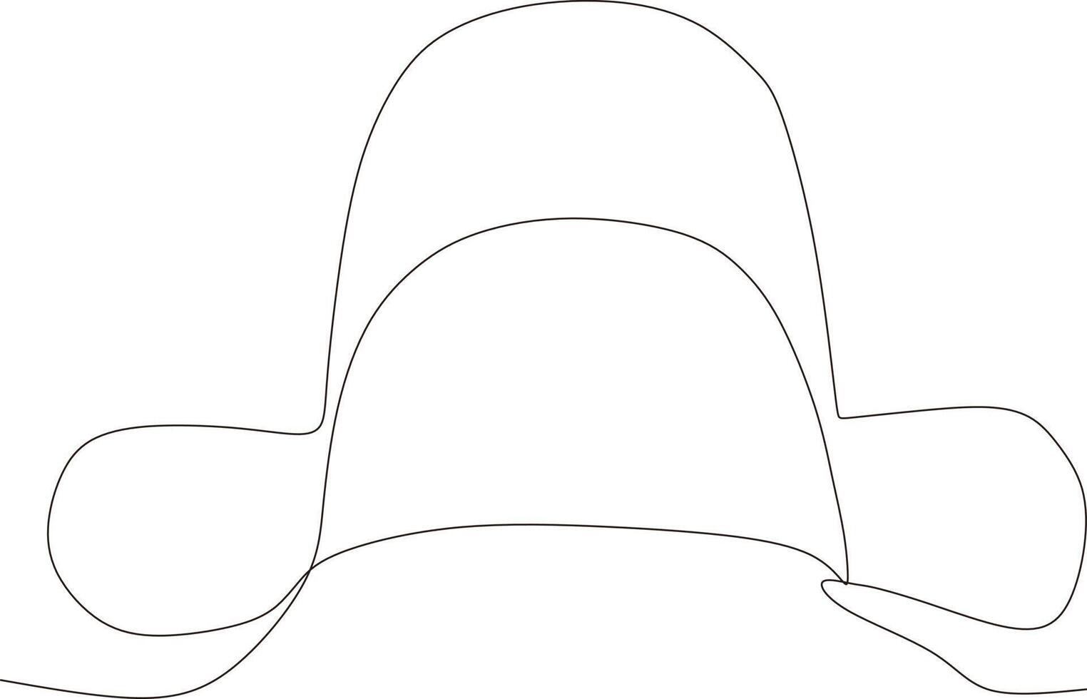 Damen Sonne Hut im kontinuierlich Linie Kunst Zeichnung Stil. Damen Sommer- Hut minimalistisch schwarz linear Design isoliert auf Weiß Hintergrund. Vektor Illustration