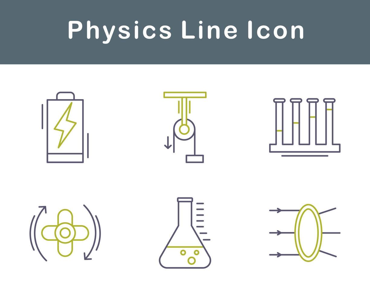 fysik vektor ikon uppsättning