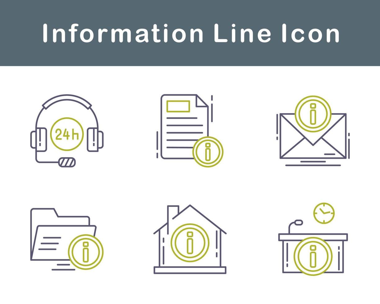 information vektor ikon uppsättning