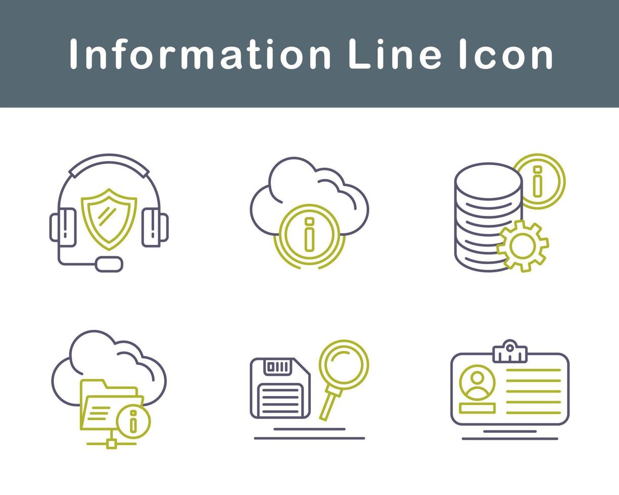 information vektor ikon uppsättning