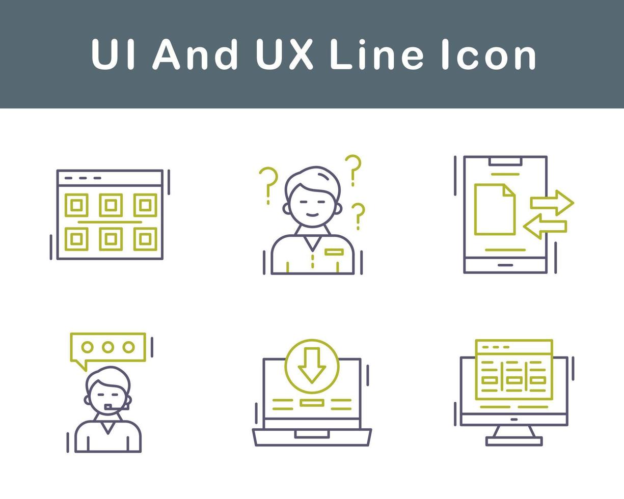 ui och ux vektor ikon uppsättning