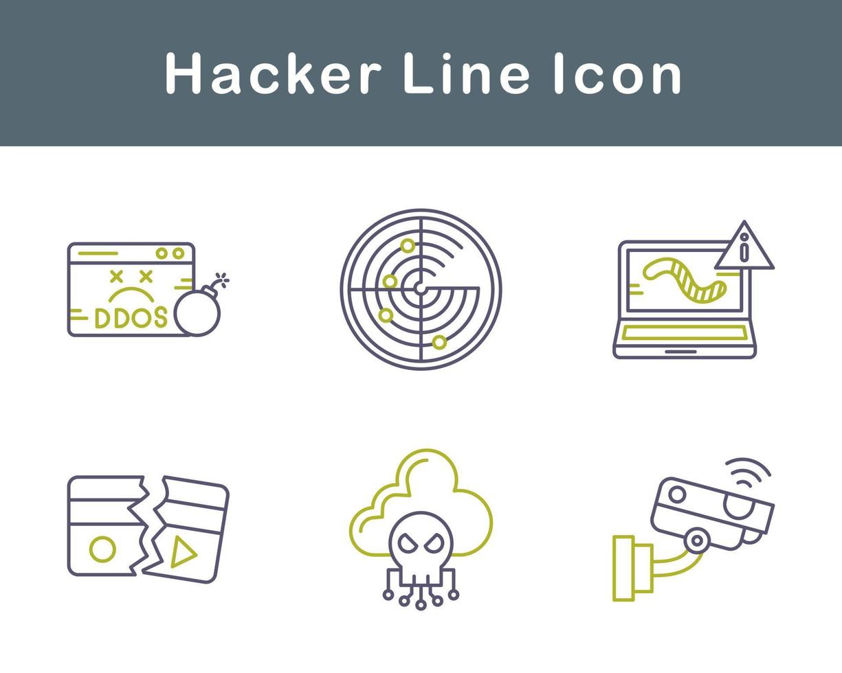 Hacker-Vektor-Icon-Set vektor