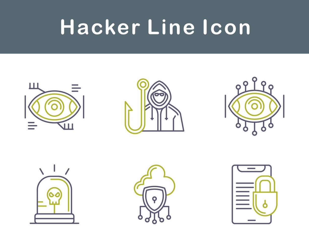 Hacker-Vektor-Icon-Set vektor