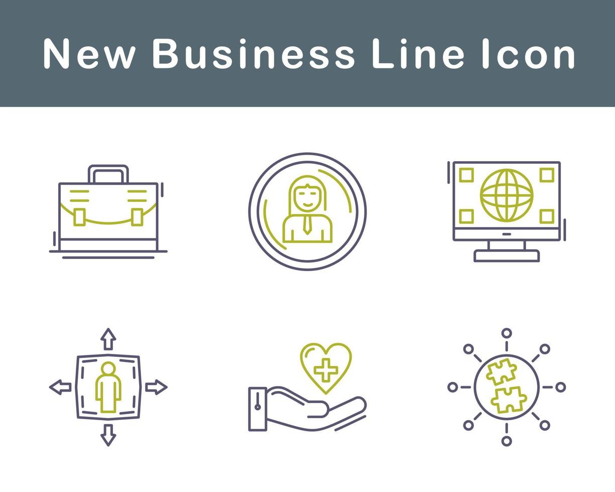 ny företag vektor ikon uppsättning