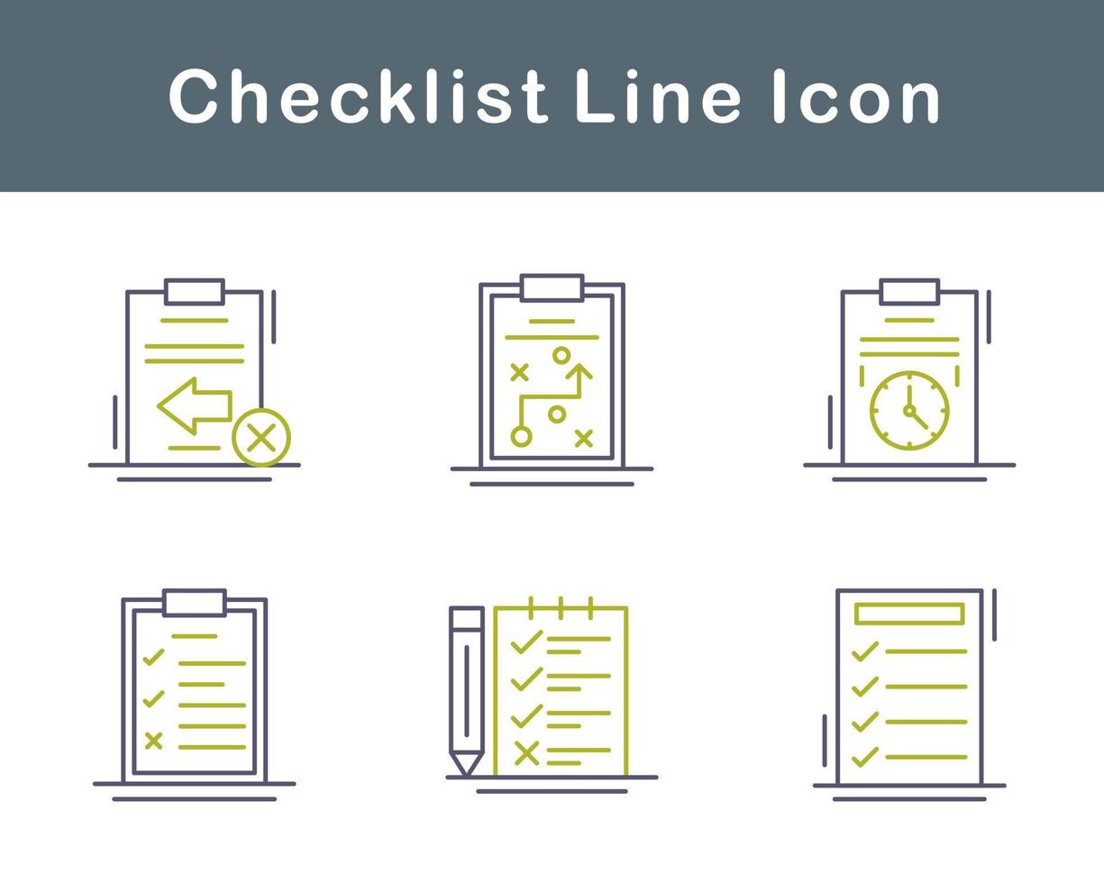 checklista vektor ikon uppsättning