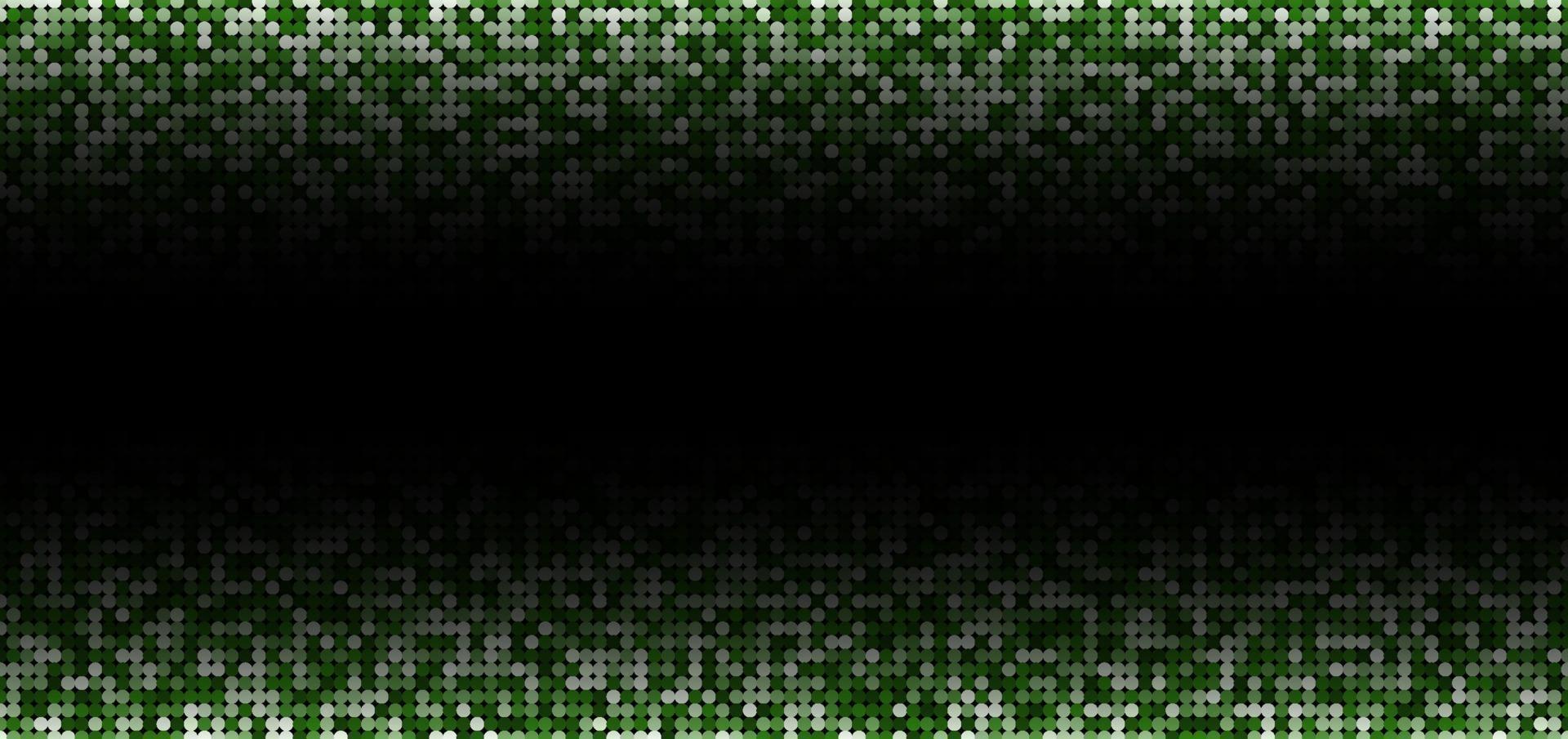 abstrakt mönster grön skimmer bakgrund med cirklar glänsande ljus och mörkt utrymme för din text. vektor