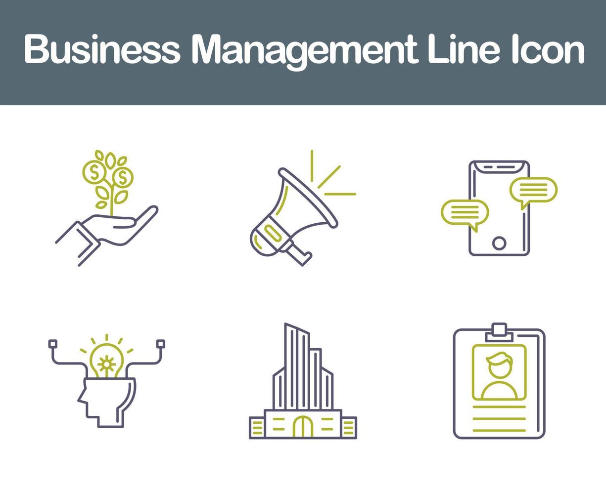 företag förvaltning vektor ikon uppsättning