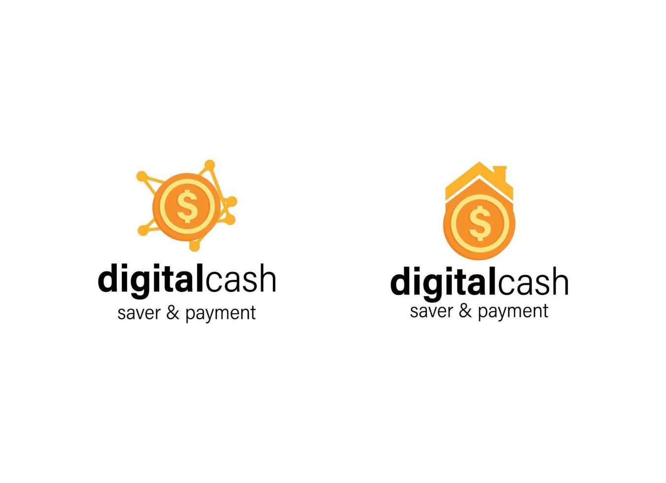 digital kontanter pengar logotyp design mall ladda ner vektor