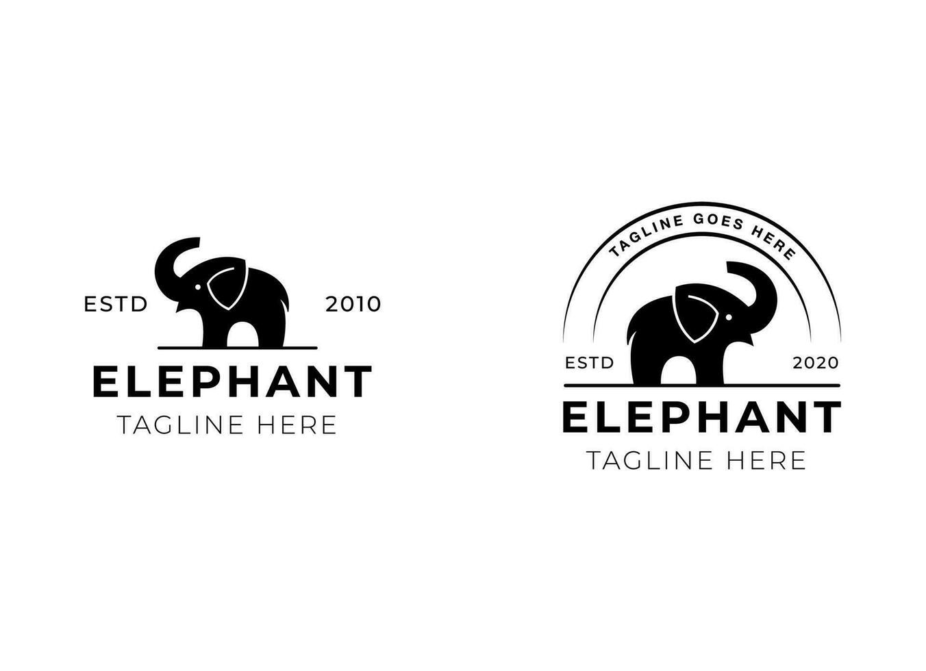 Elefant-Logo-Vektor-Symbol-Illustration vektor