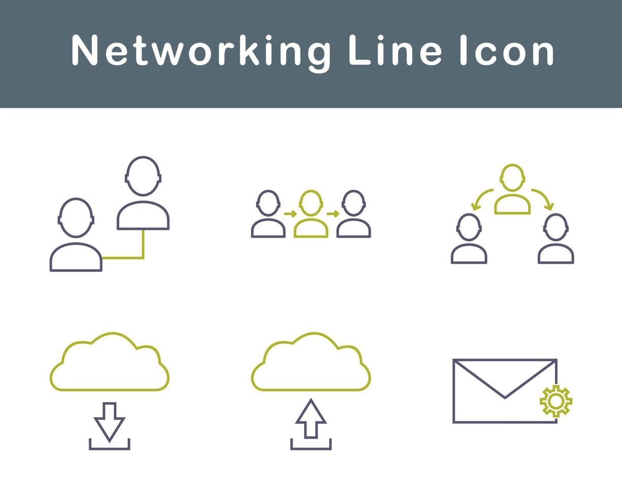 nätverkande vektor ikon uppsättning