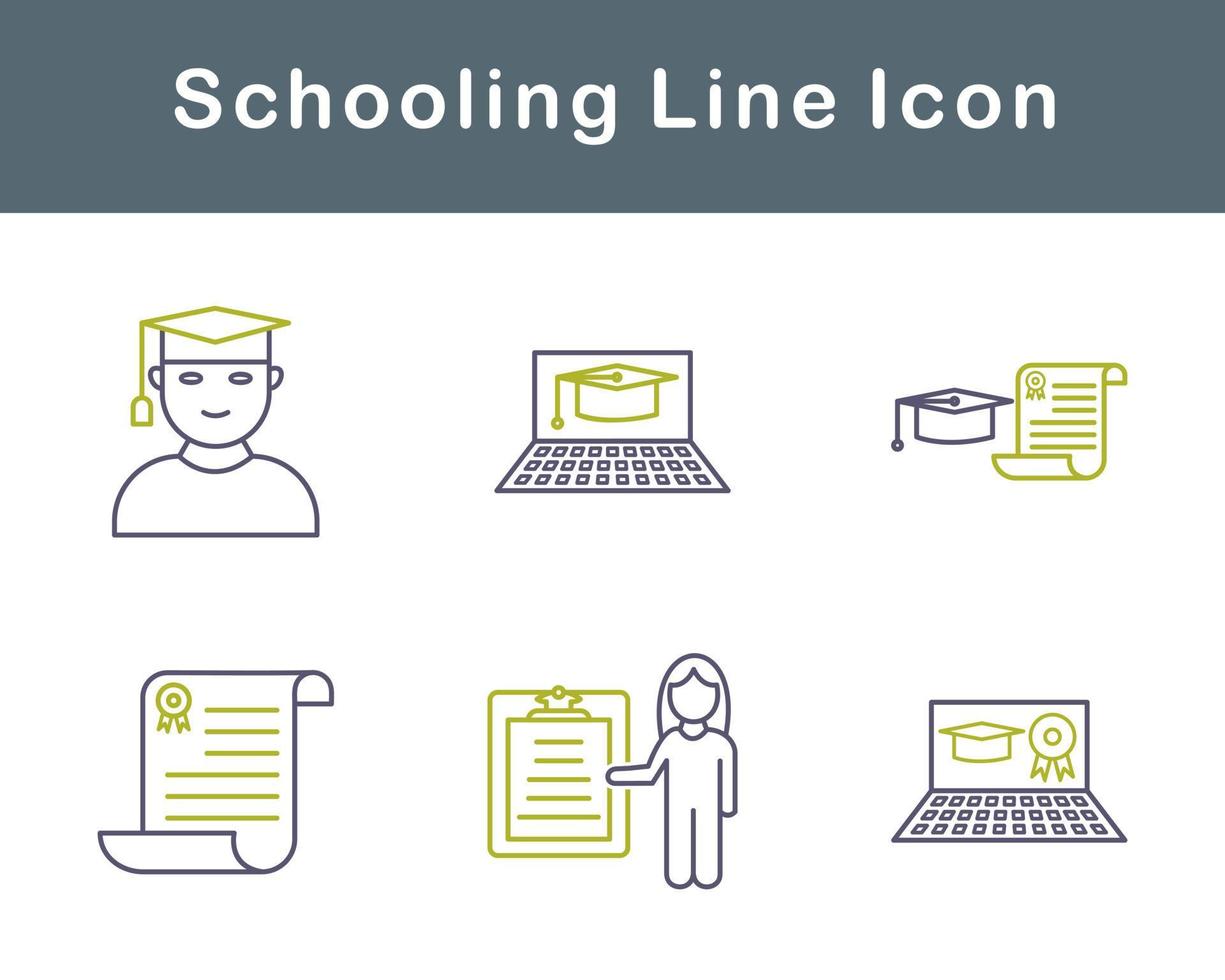 skolutbildning vektor ikon uppsättning