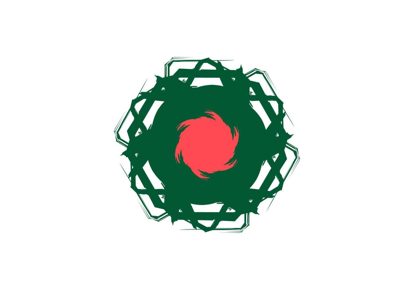 Bangladesch Flagge Design Illustration, Symbol Flagge Design mit elegant Konzept vektor