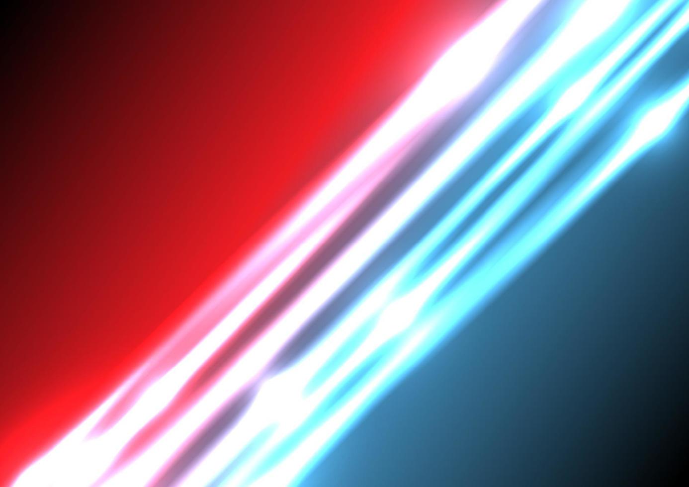 abstrakter blauer und roter Lichteffekthintergrund mit Platz für Ihren Text. vektor