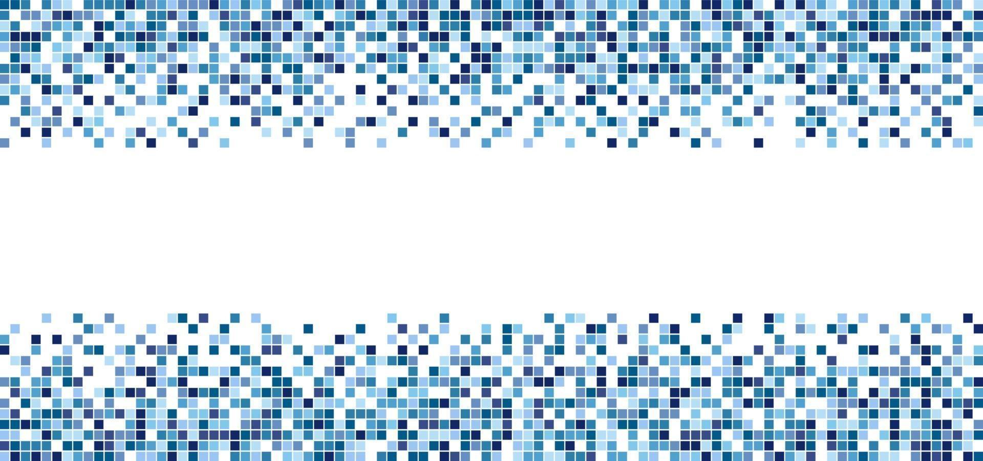blå fyrkantiga mönster mosaik isolerad på vit bakgrund vektor