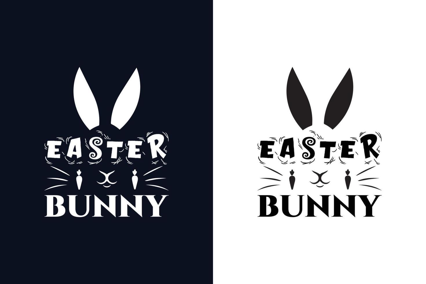 Ostern Hase. Ostern Tag T-Shirt Design Vorlage vektor