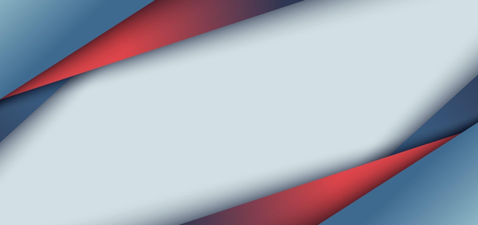 abstrakte moderne Vorlage blauer und roter Gradient geometrischer Schichthintergrund vektor