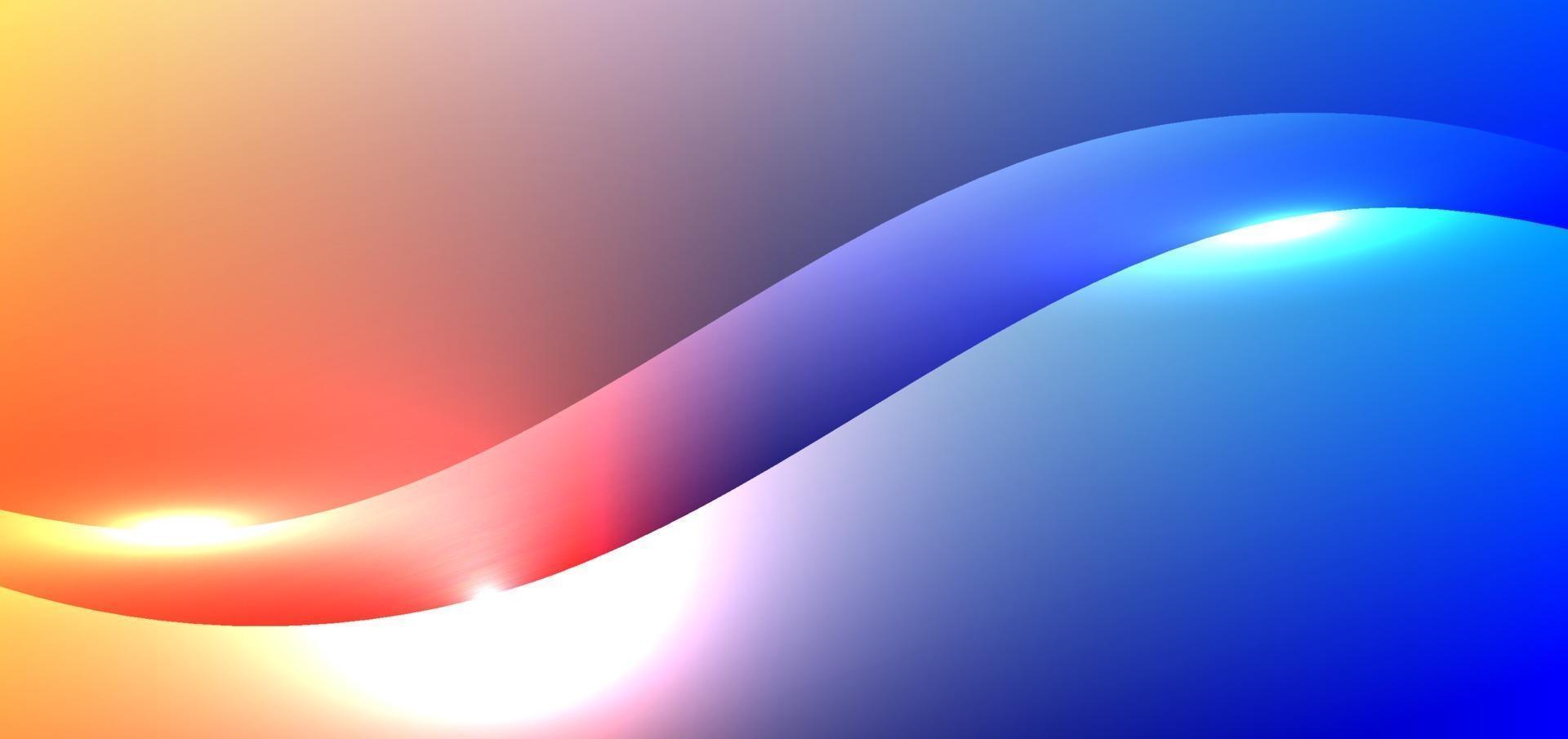 abstrakt bakgrund flytande gradient vibrerande färg vågform och glödande ljuseffekt vektor
